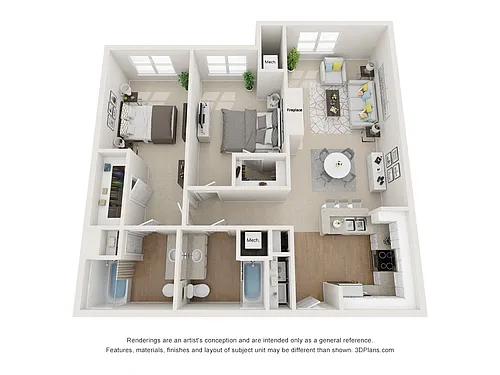 Floor plan Exeter 2B2B