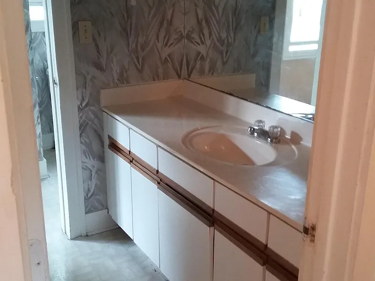 upstairs bathroom entrance from hall