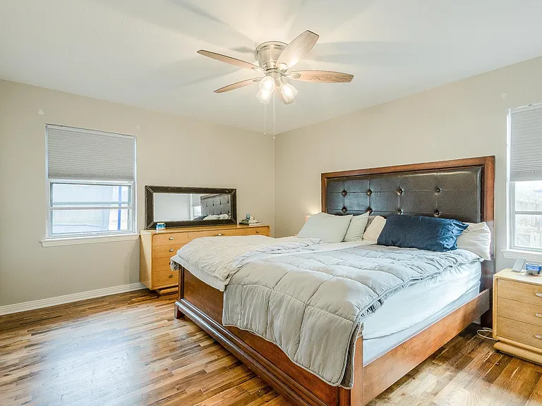 The secondary bedrooms are a nice size and both have ceiling fans.