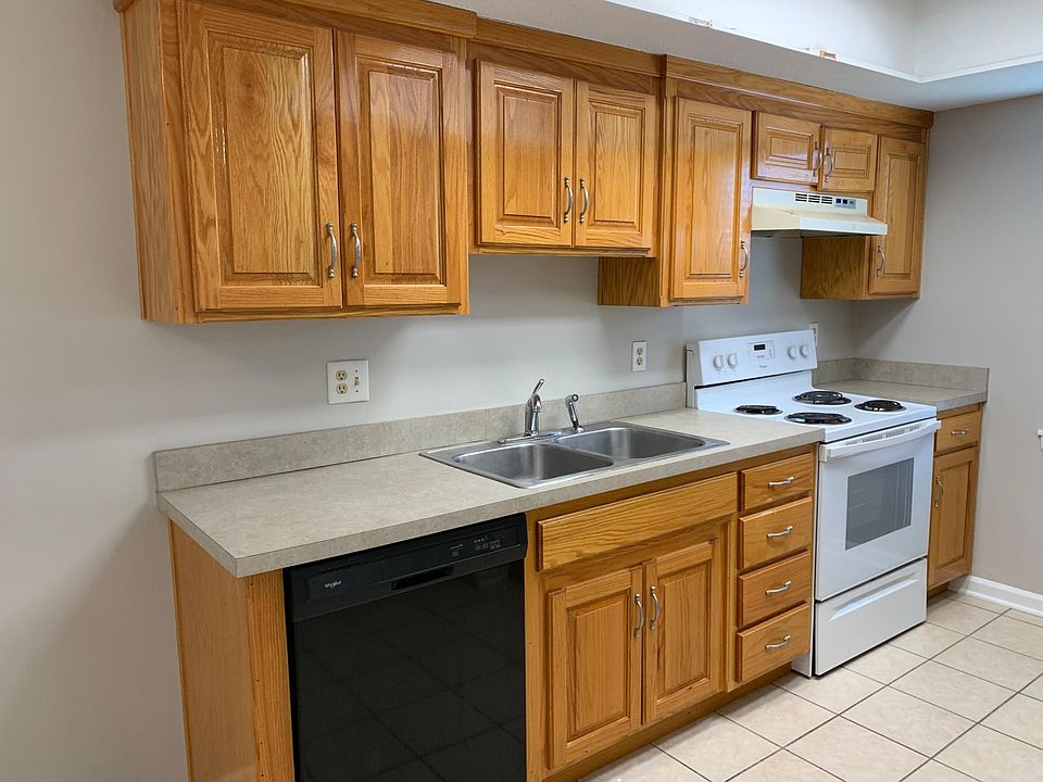Kitchen with dishwasher and stove