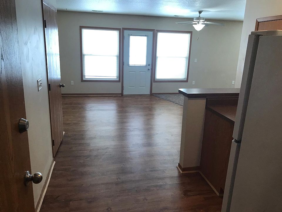 Luxury vinyl plank for easy cleaning. Exterior door goes to your own patio.