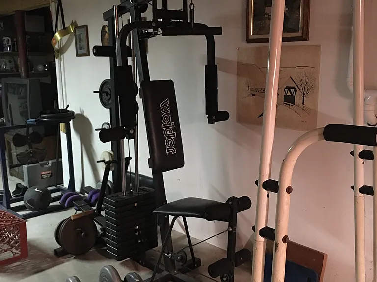 Basement workout area