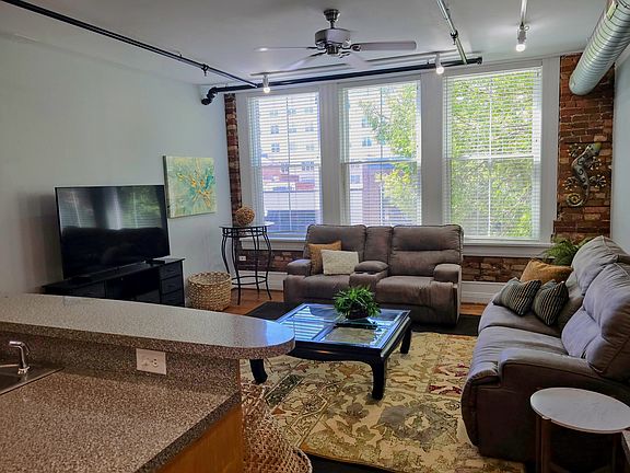 Fully furnished apartment on Granby Street. While you are on a busy street, the double paned windows keep the noise out and lets the sun in!