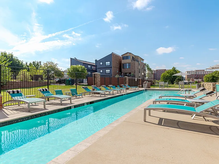 Sparkling Swimming Pool with Sundeck