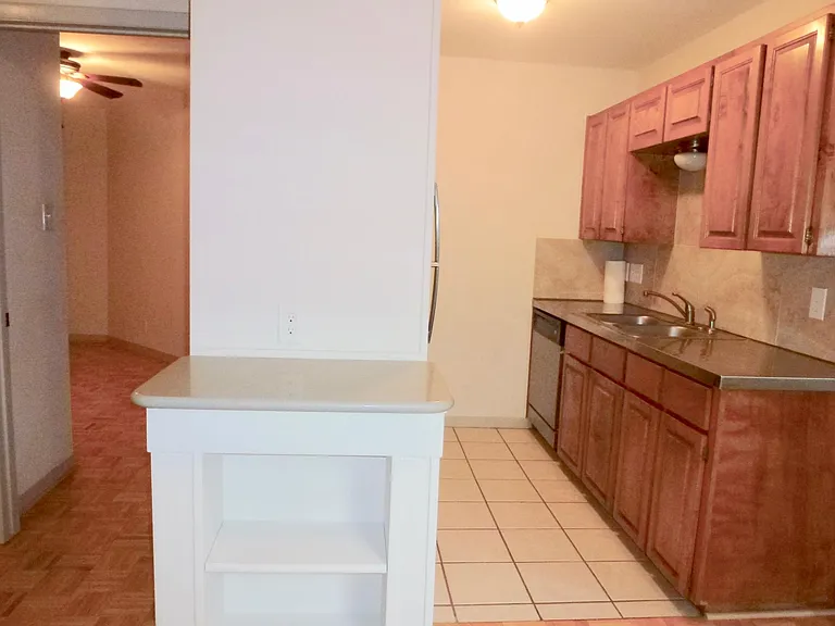 Extra counter and shelves.