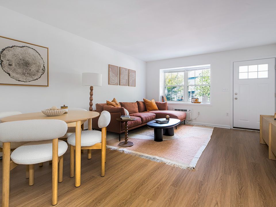 Bright, airy living with all-day sun