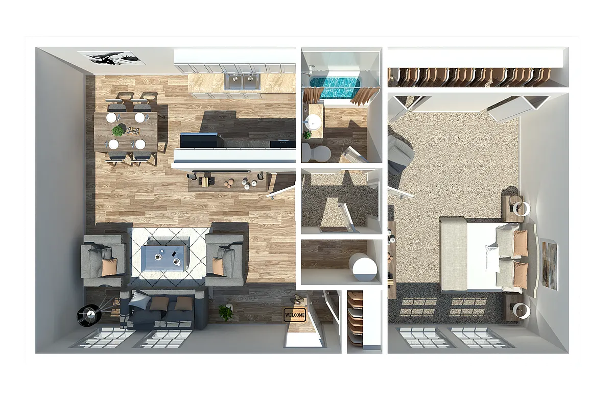 Floor plan One Bedroom