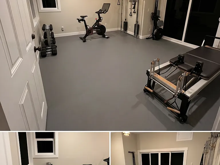 Master Bedroom Direct entry to separate large Gym/yoga space with separate entrance from the outside as well.