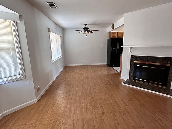 Living room and dining room
