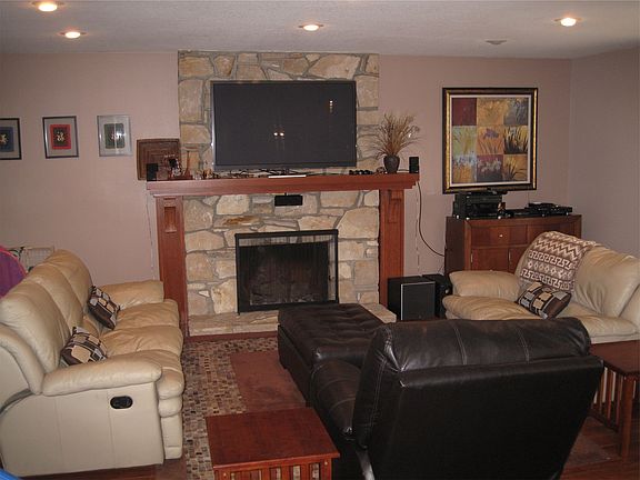 Family Room with Custom Mantle