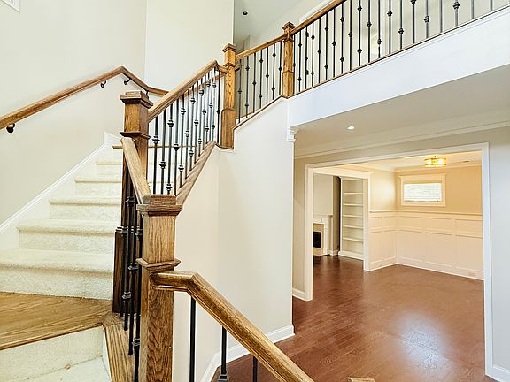 View of the Formal Dining room and two storey Foyer