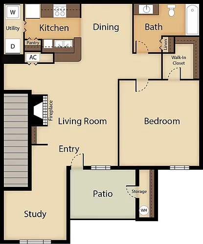 Floor plan 1/1 Upstairs