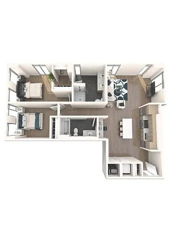 Floor plan 2 Bedroom Large