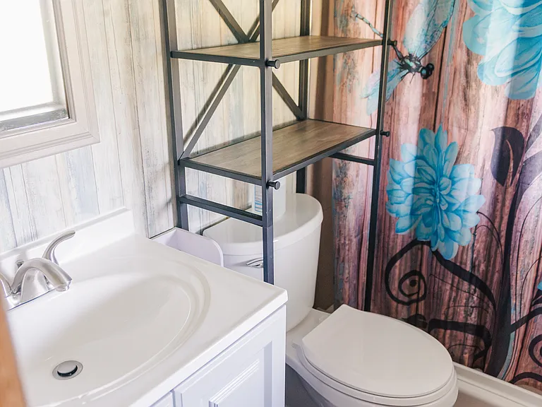 Guest bathroom, on right from entering front door