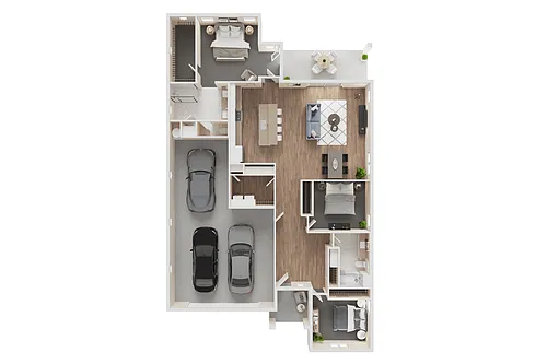 Floor plan 3 BED, 2 BATH - 1785 SF
