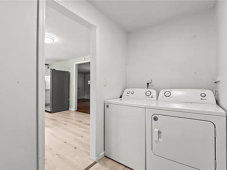 Washer and dryer included.