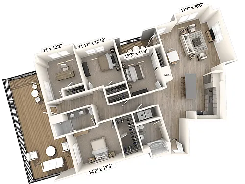 Floor plan C1D