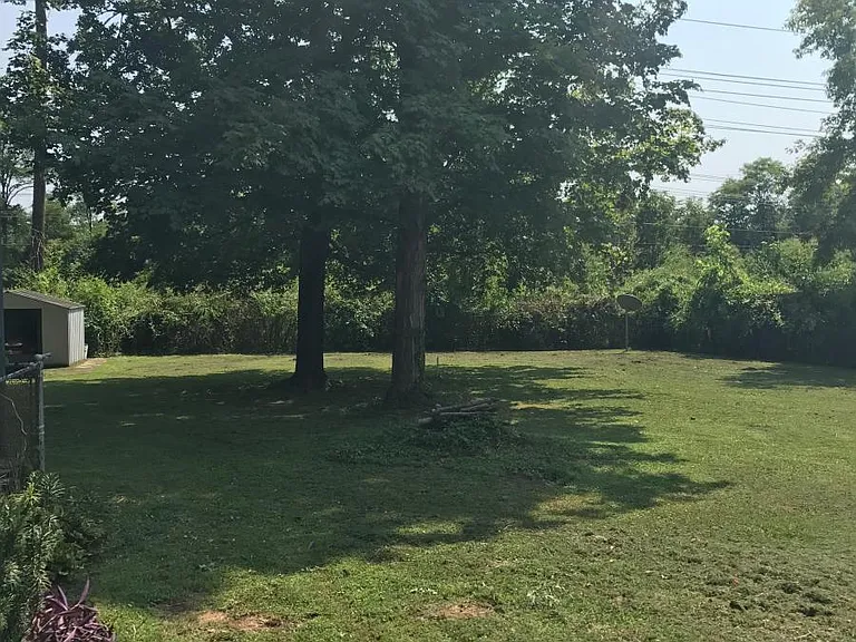 Large fenced in yard is perfect for pets