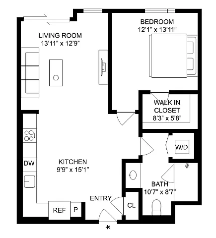 Floor plan 1-B