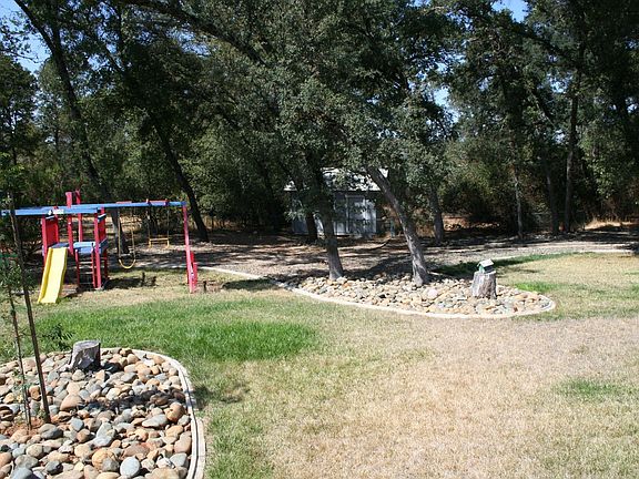 Back yard with play area