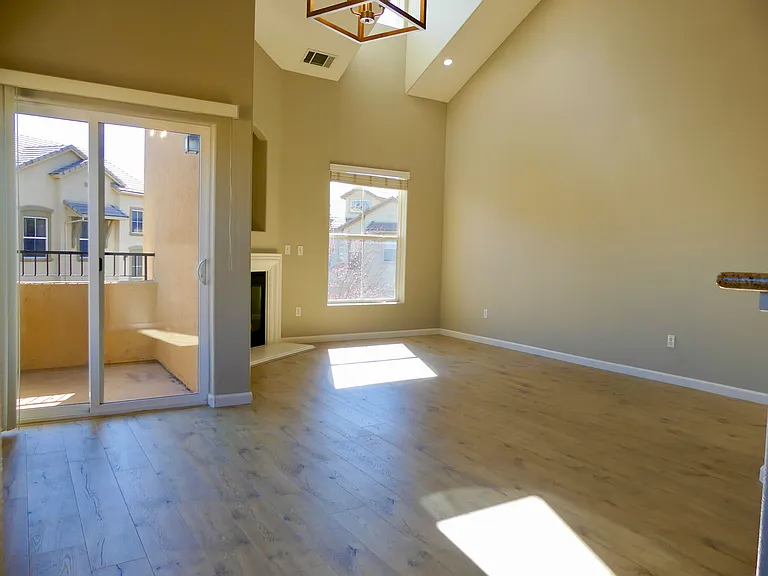 Living room and dining area