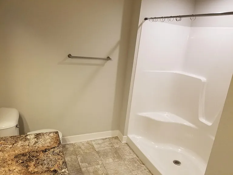 shower in master bathroom