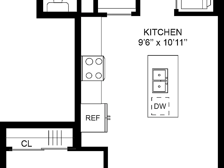 Warden 1 Bedroom Floor Plan _ 632 SF Warden 1 Bedroom Floor Plan _ 632 SF
