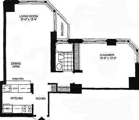 2nd image of 500 W 43rd St APT 27J