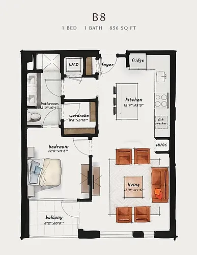 Floor plan B8