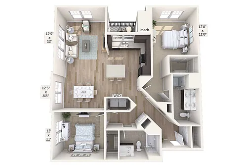 Floor plan B4-1279sq-5170
