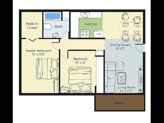 Floor plan Two Bedroom