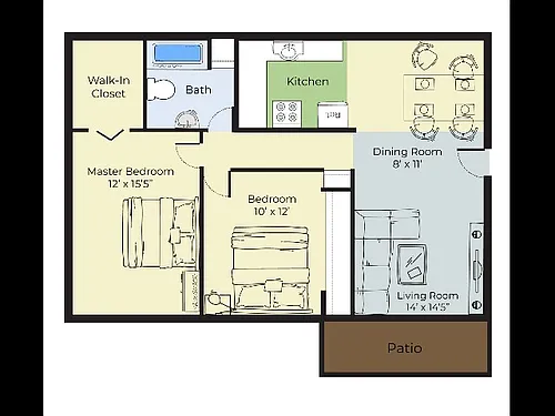 Floor plan Two Bedroom