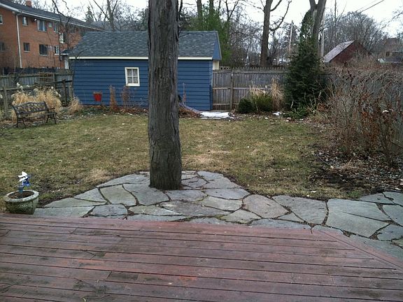 Back yard - garage
