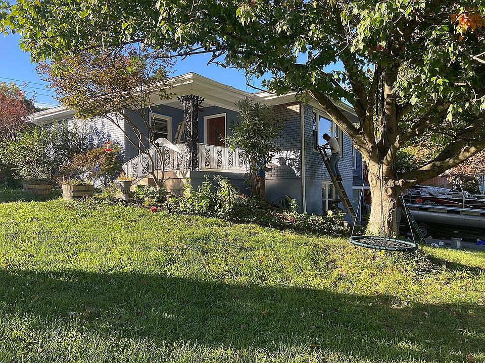 Front Porch - Repainted Blue