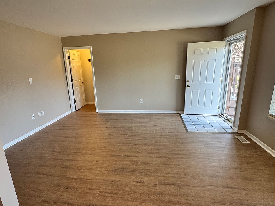 Living room and basement door