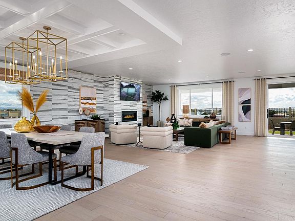 Expansive great room and elegant casual dining area