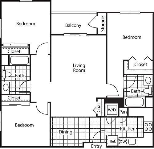 Floor plan The Mission (3A)