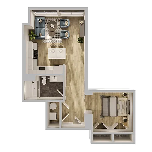 Floor plan T04- 1BR