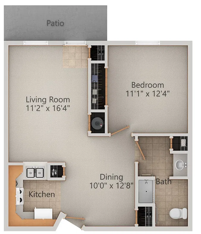 Floor plan 1 Bedroom