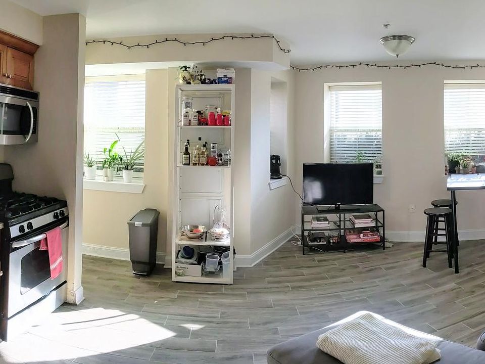 Living space with open kitchen