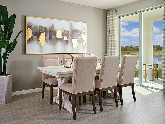 The Dining Area of the Foxglove modeled at Magnolia Bay.
