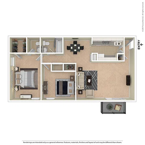 Floor plan Westgate Two Bedroom Madison