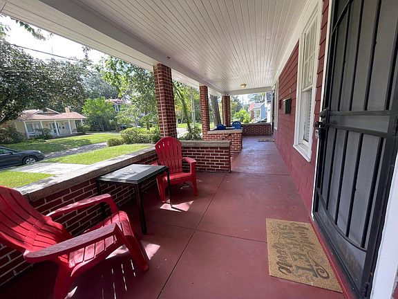 View of the porches from this side across to the other side of the duplex.