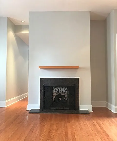 Living room gas fireplace