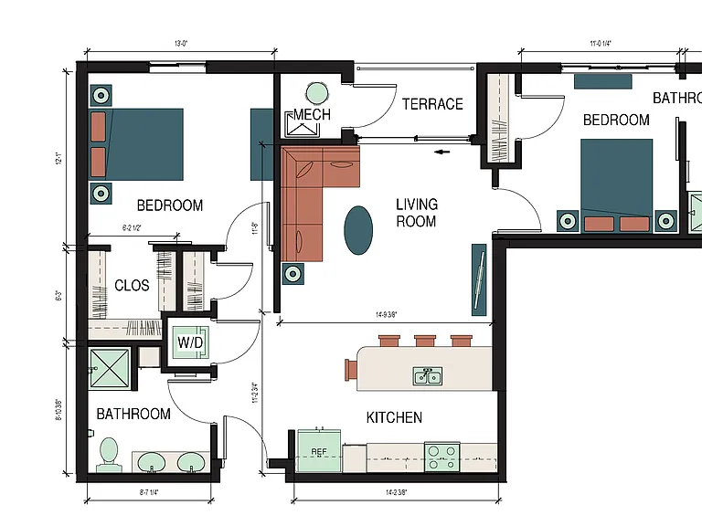 SIX_2D Floor Plans - Dimensions - Loree SIX_2D Floor Plans - Dimensions - Loree