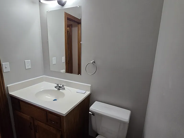 Lower level half bath