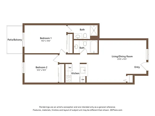 Floor plan Riverfalls B2