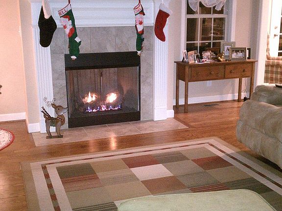 Living room at Christmas