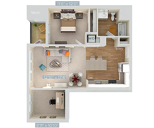 Floor plan A1D-sc2-855