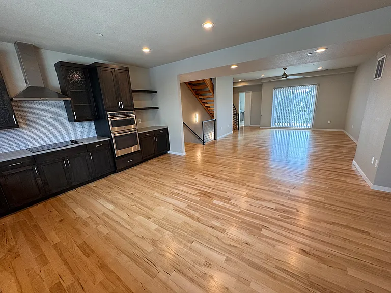 Second floor living room. Looking towards second floor patio.
